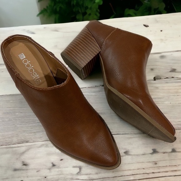 Dolcetta brown vegan leather bootie mules Women’s Sz 9.5 - Picture 8 of 16